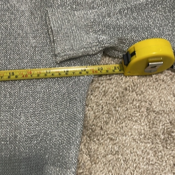 Free Market Women Jacket Small Silver Metallic Thread Foil Knit Contemporary - Picture 6 of 11